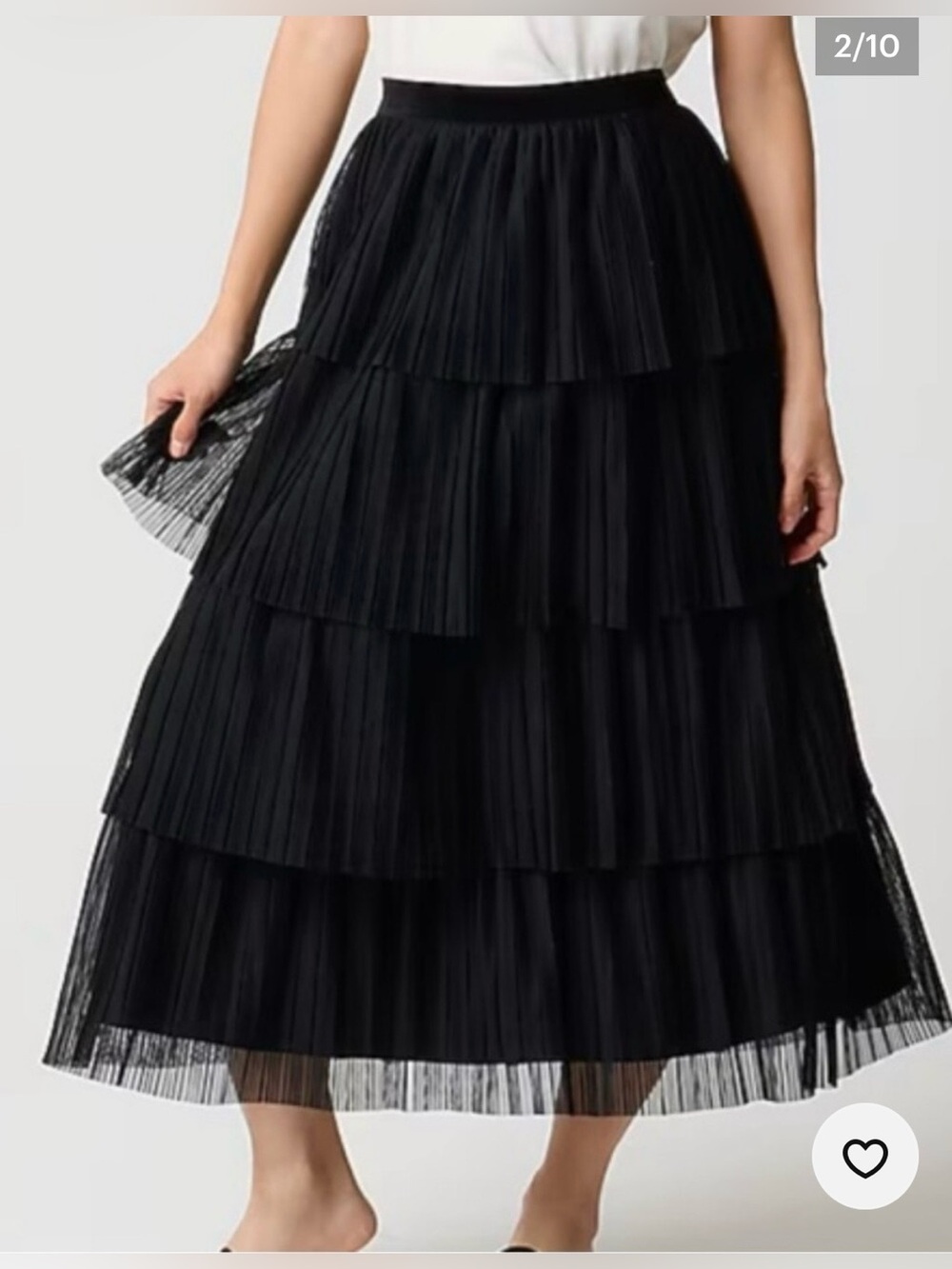 NWT Ann Taylor Tulle Tiered Skirt in Black Size XS